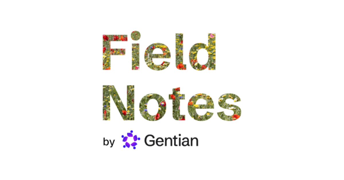 Gentian field notes newsletter logo.