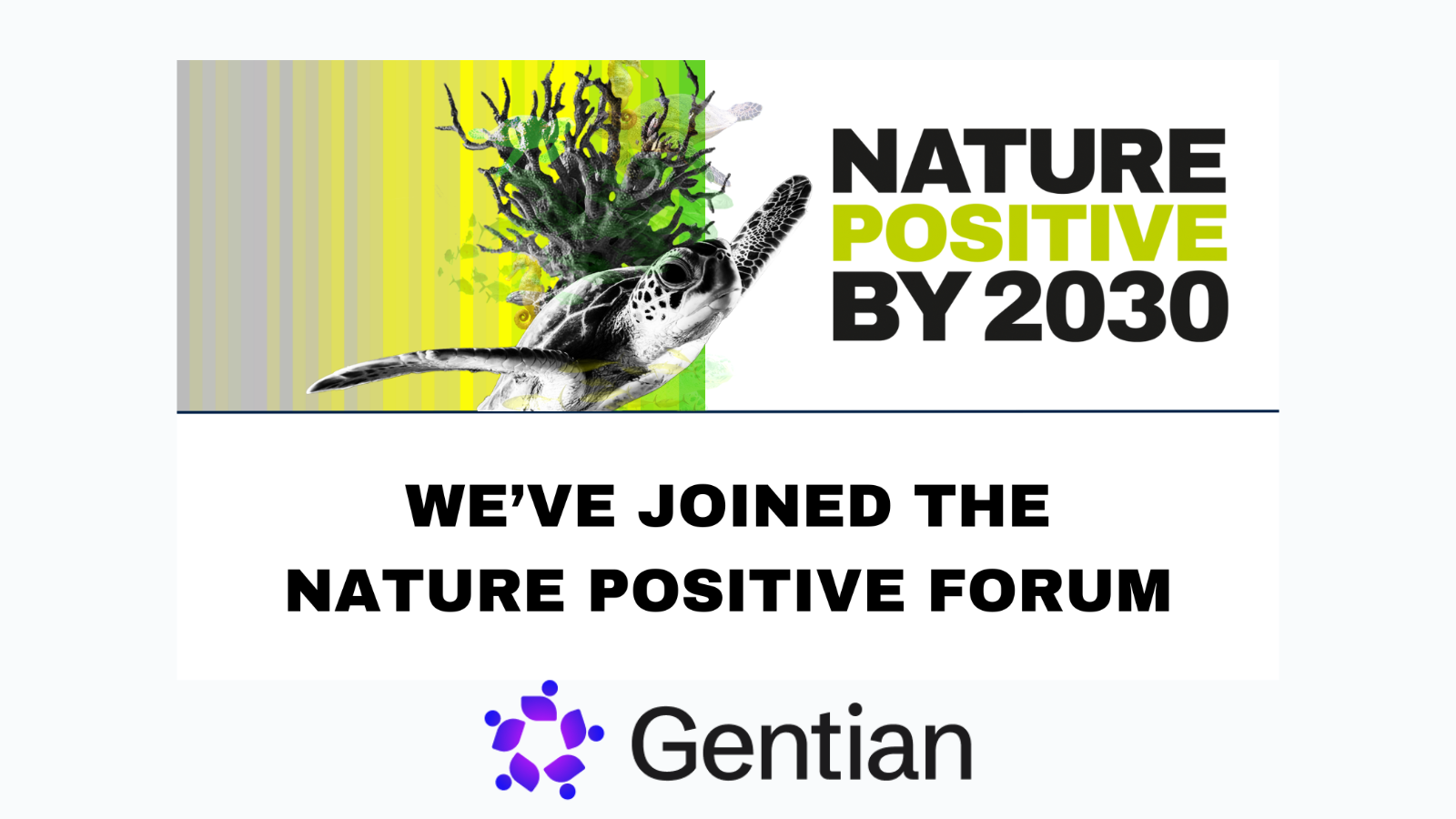 Gentian Joins the Nature Positive Forum
